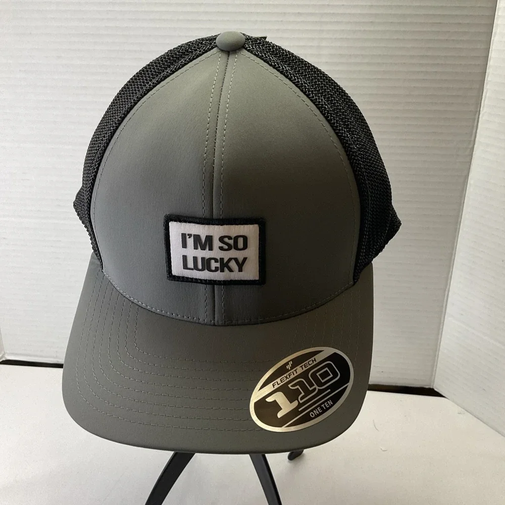 Black Clover‎ Too Much Luck Trucker Hat Adjustable Snapback Cap Grey Black